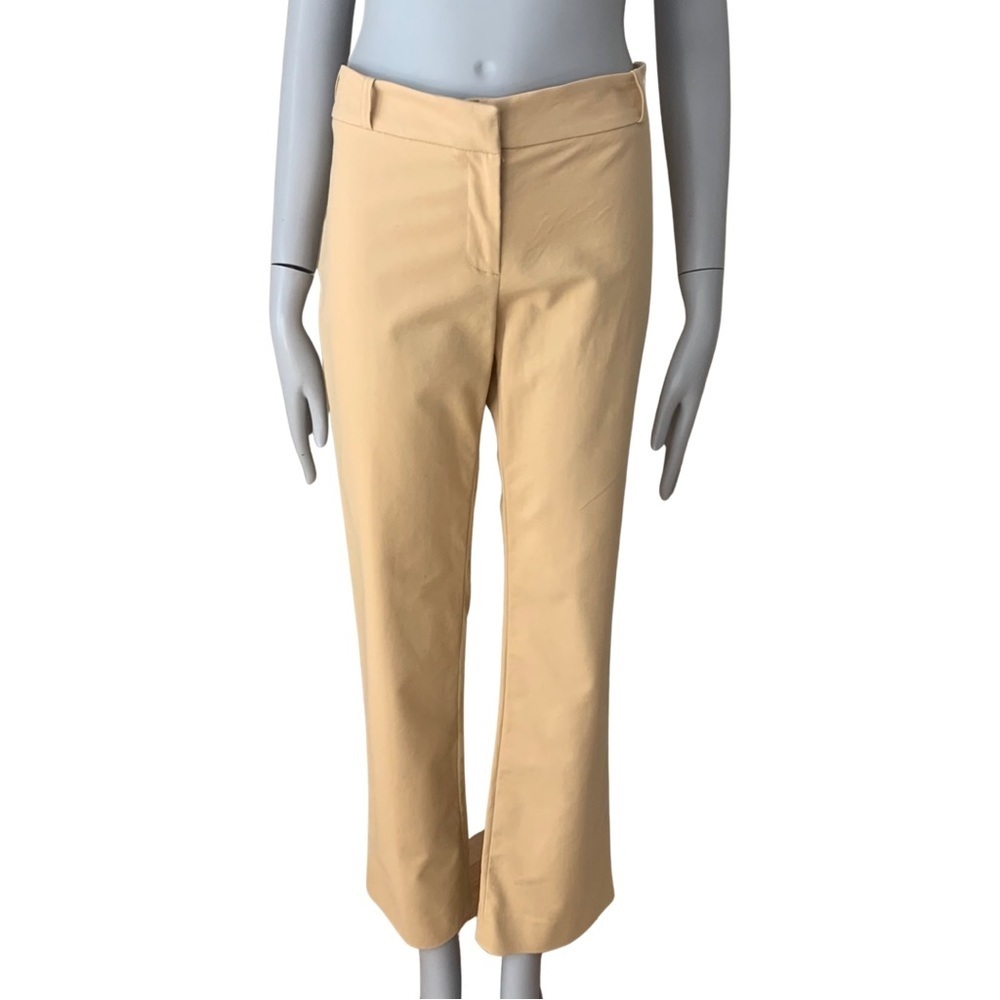 PIAZZA SEMPIONE Made in Italy Chelsea Stretch Cotton Dress Pants Yellow - Picture 12 of 15